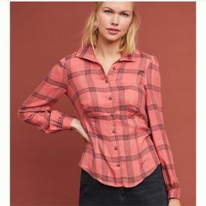 AnthroMaeve Rae plaid button down top